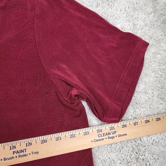 Strangers Only Base Martin 225 100% Acetate Nordstrom Shirt Size Large L Red US - Picture 6 of 6